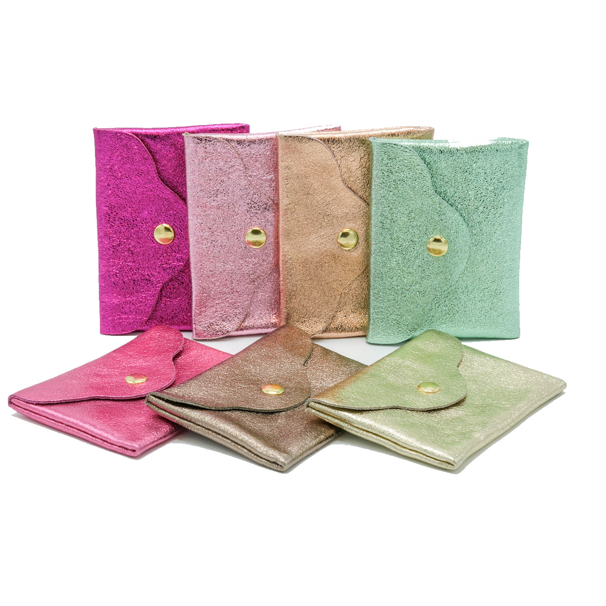 Portemonnee Small Metallic Roze