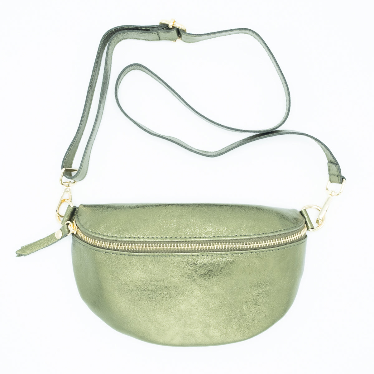 Handtas metallic green