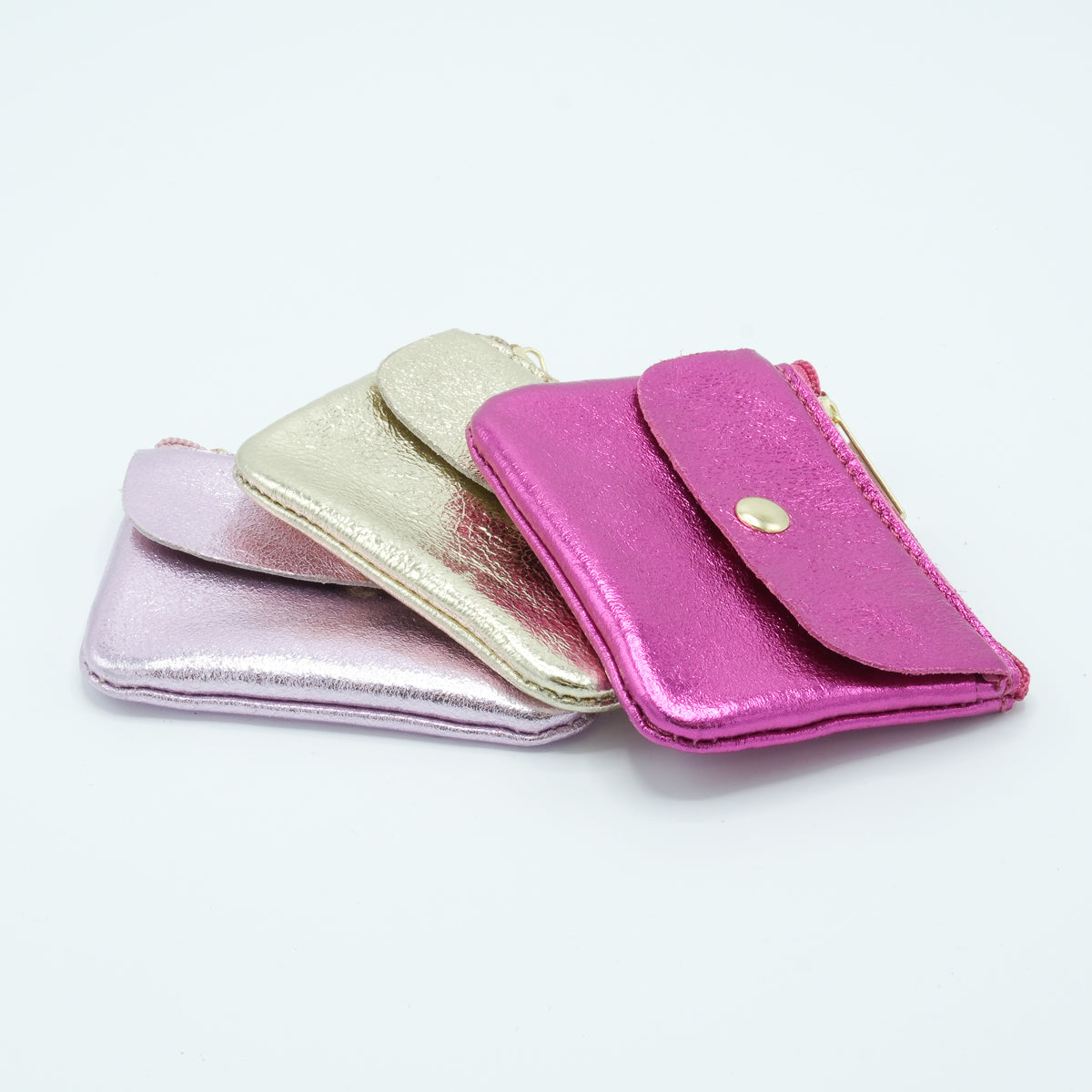 Mini portemonnee met rits fuchsia