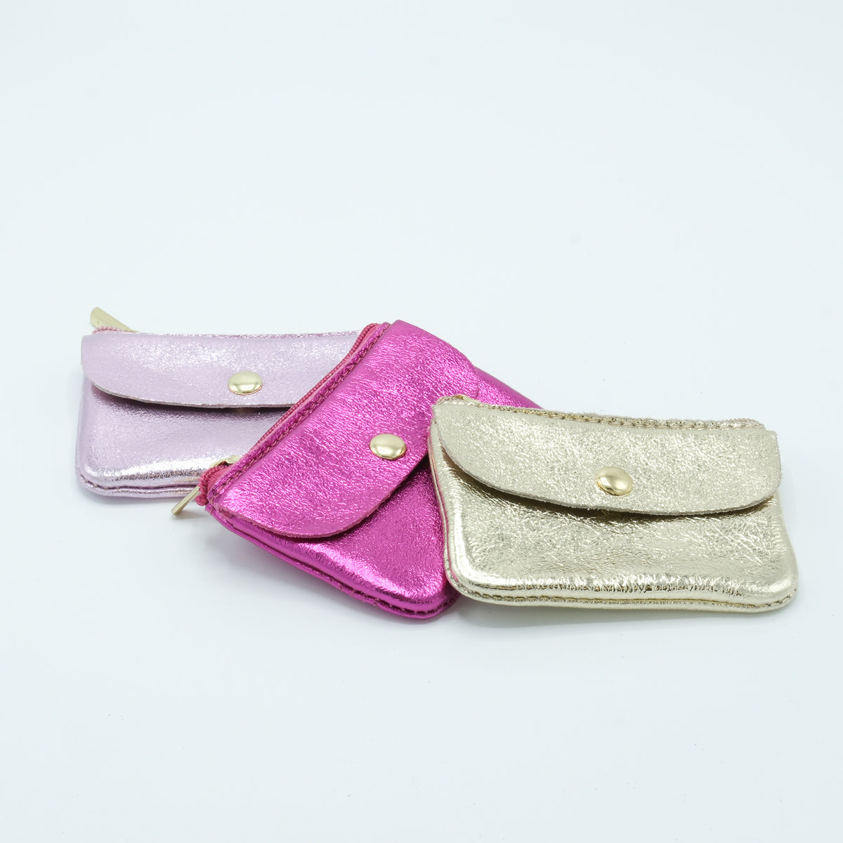 Mini portemonnee met rits fuchsia