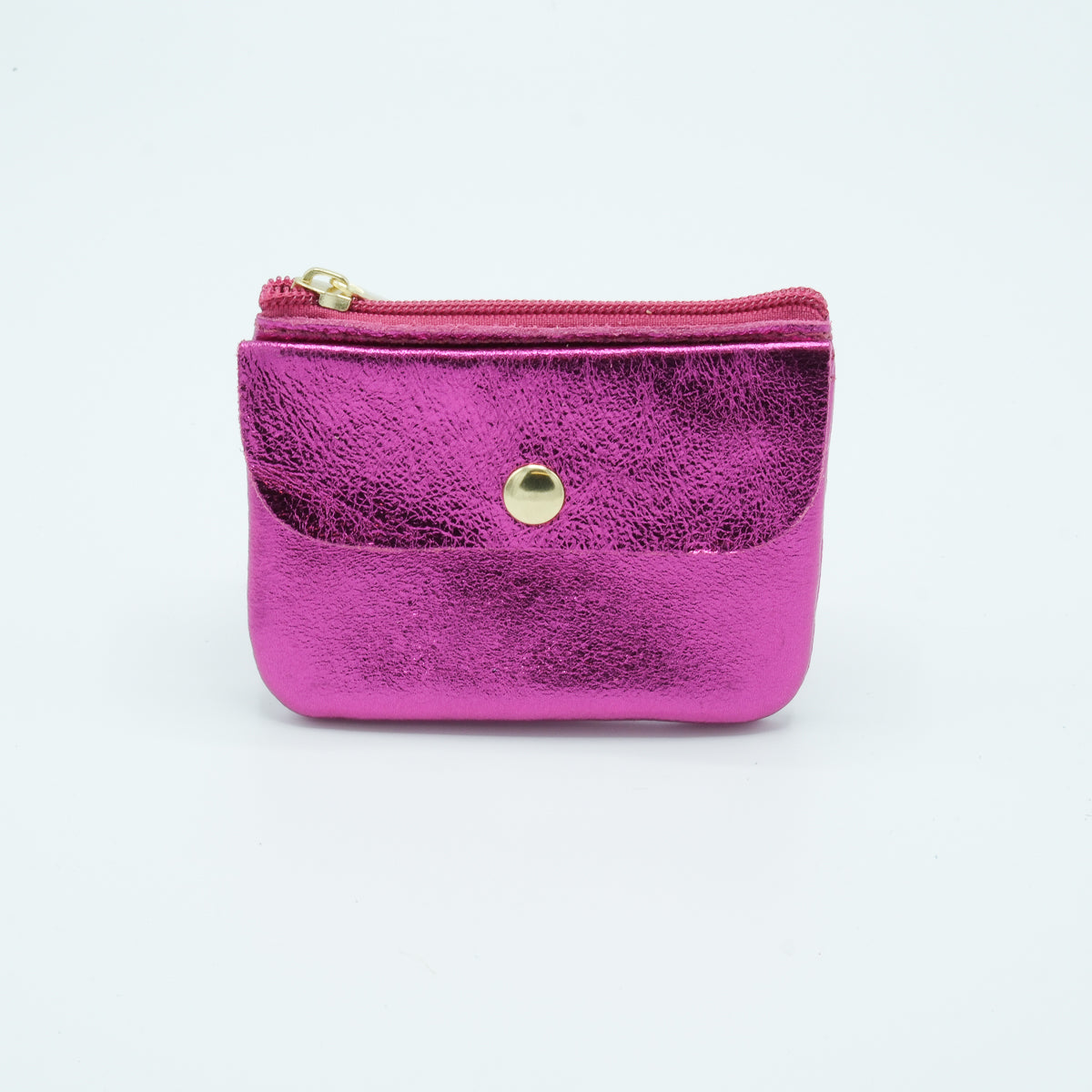 Mini portemonnee met rits fuchsia