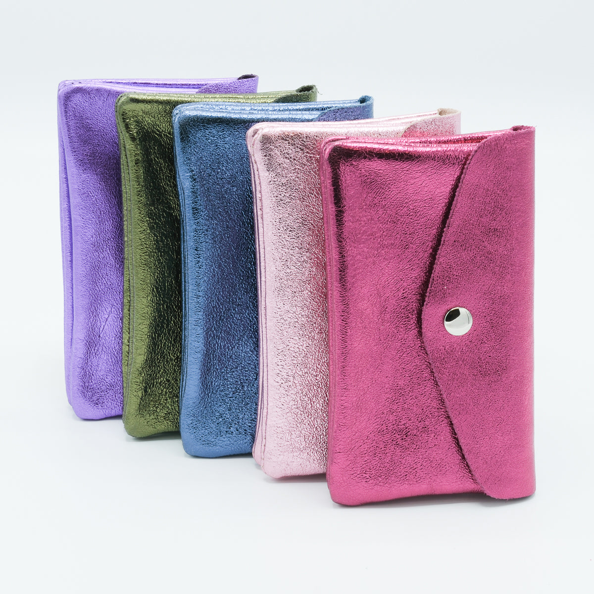 Portemonnee Large Metallic Fuchsia