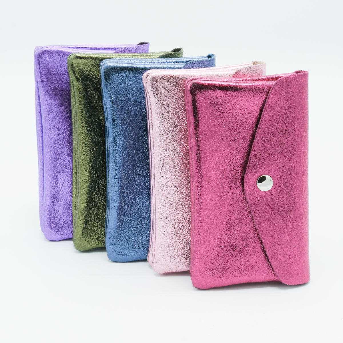 Portemonnee Large Metallic Roze