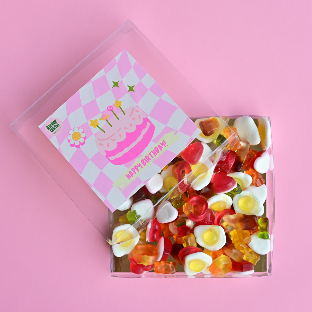 Snoepbox: Happy Birthday (pink)