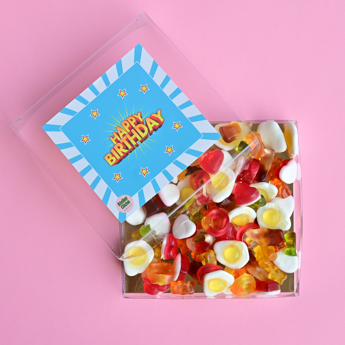 Snoepbox: Happy Birthday (blue)