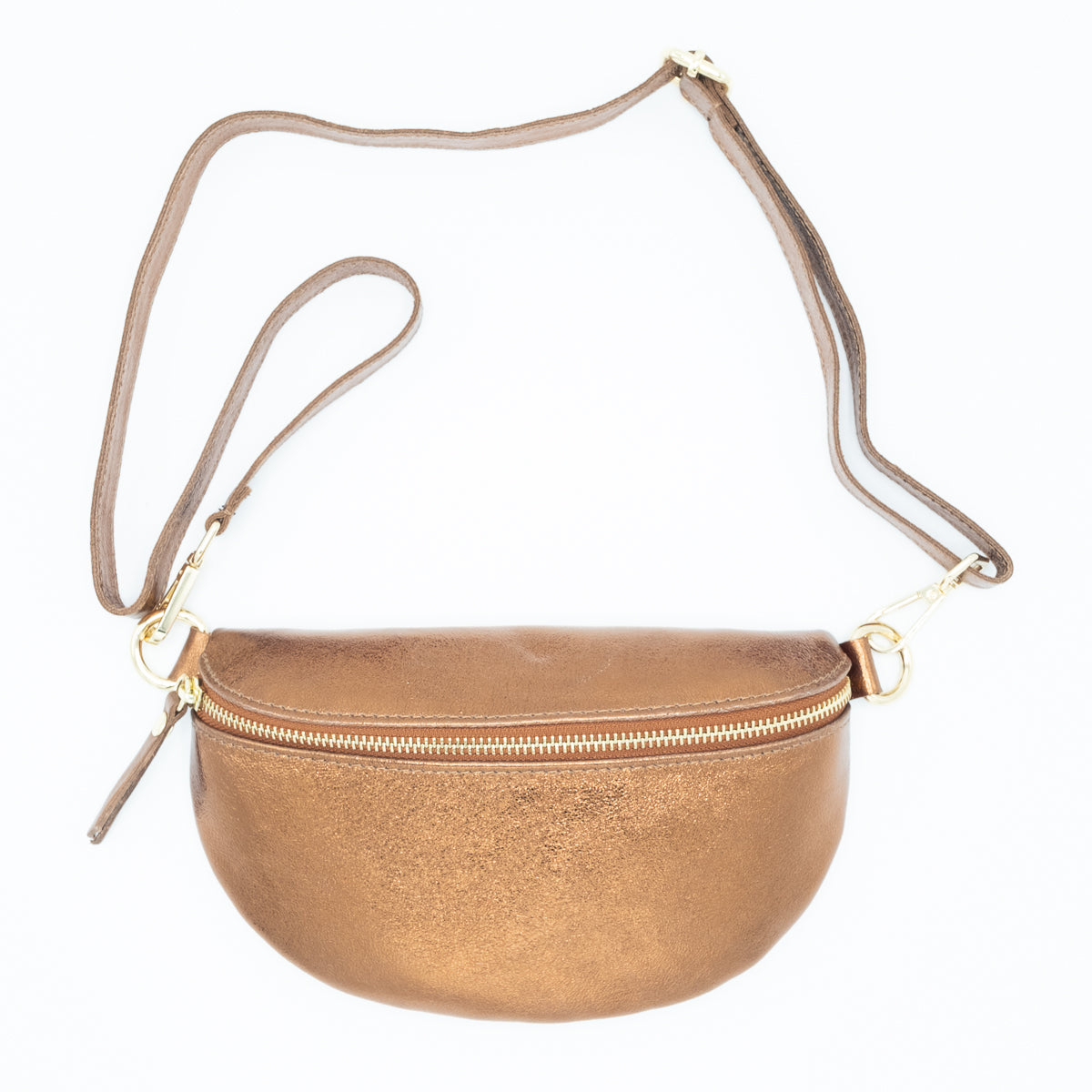 Handtas metallic terracotta