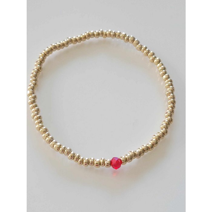 armband goud met rood