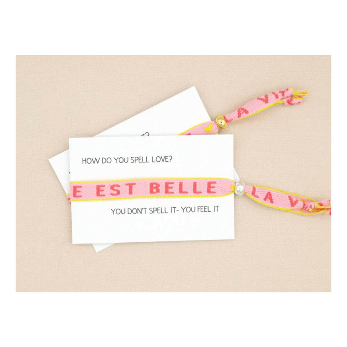 Armband lint "La vie est belle"