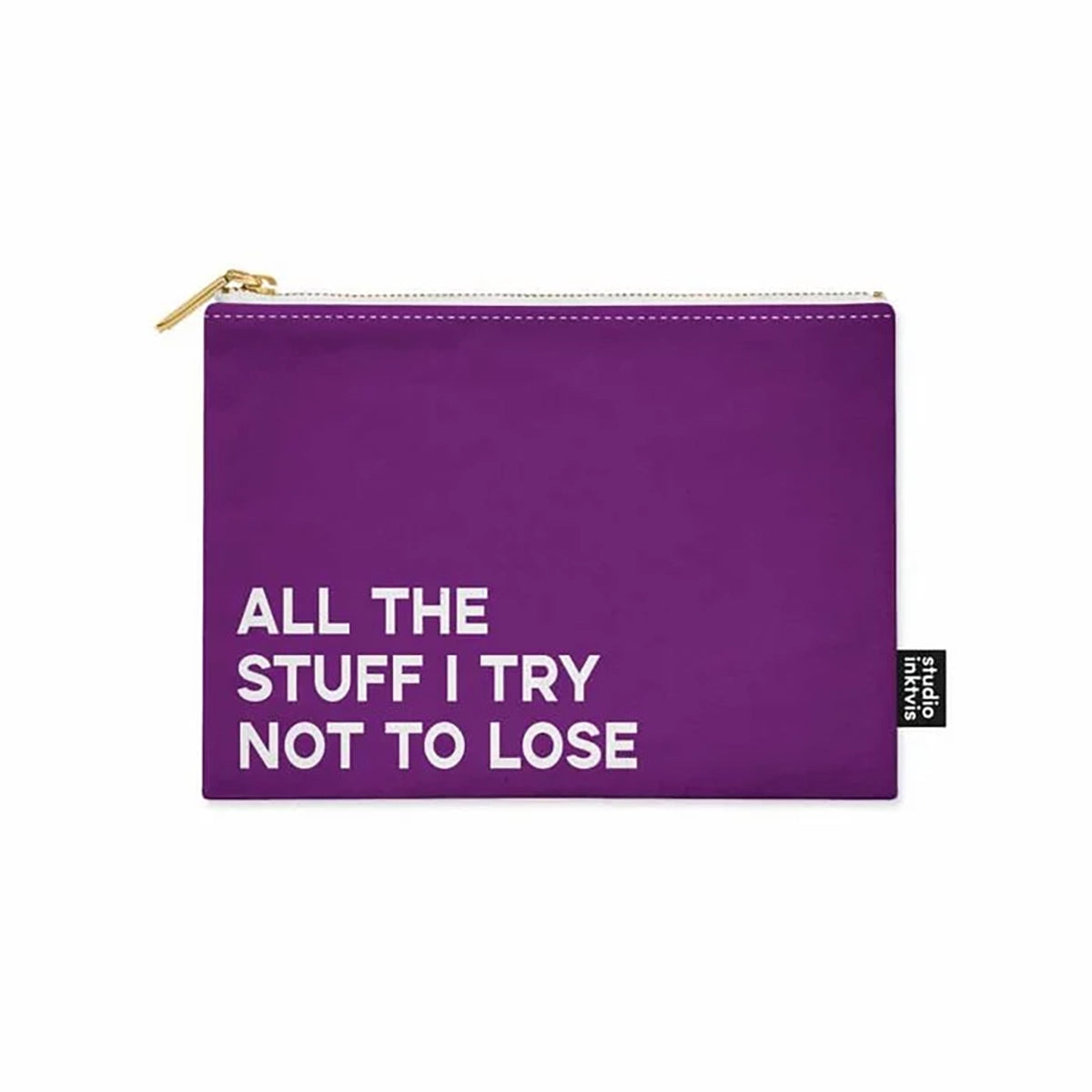 Etui "I try not to lose" geel