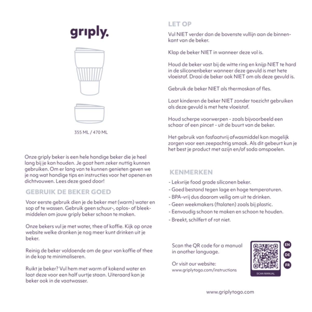 Griply koffiebeker red