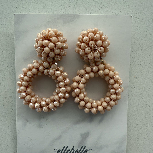 Oorbellen: pareloorbellen roze rond