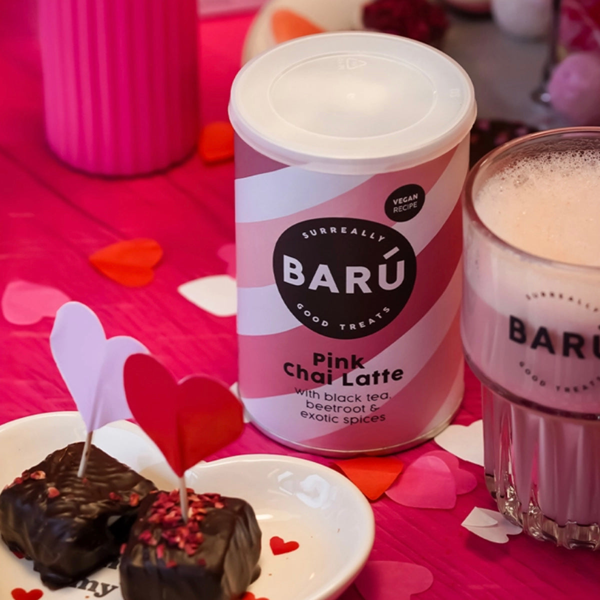 Pink chai latte