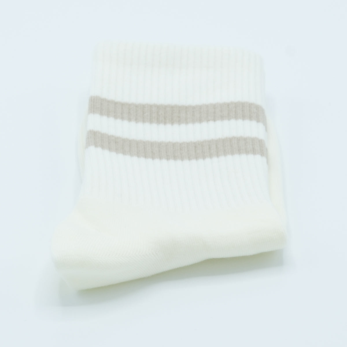 Kousen gestreept dames wit met beige strepen