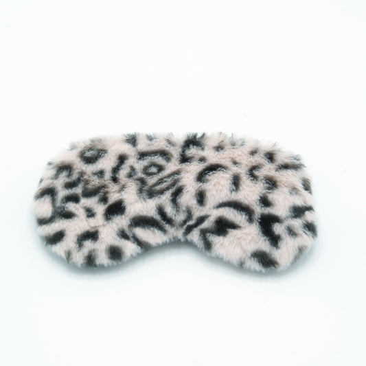Slaapmasker fluffy leopard