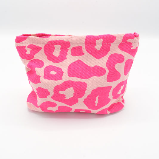 Make-up tas pink leopard