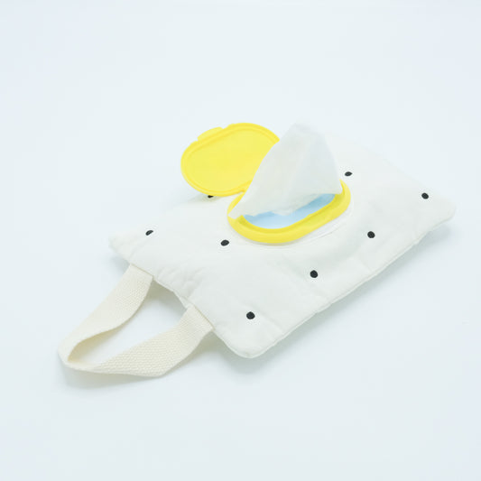 Etui voor vochtige doekjes white dots