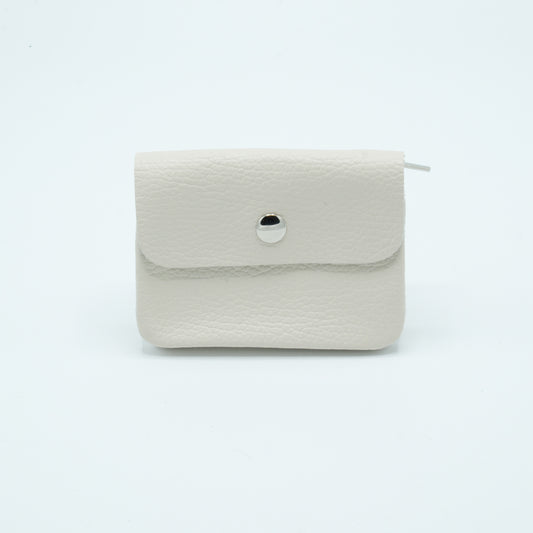 Mini portemonnee met rits beige