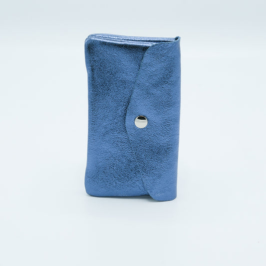 Portemonnee Large Metallic Blauw