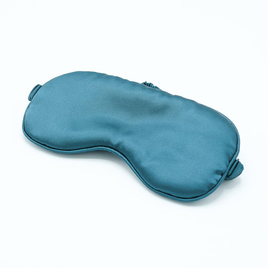 Slaapmasker zijde donkergroen