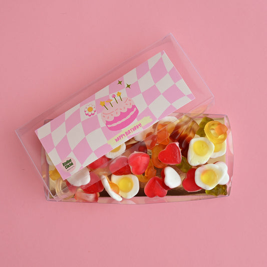 Snoepbox Small: Happy Birthday (pink)