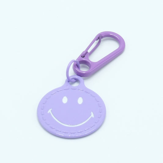 Sleutelhanger smiley  paars