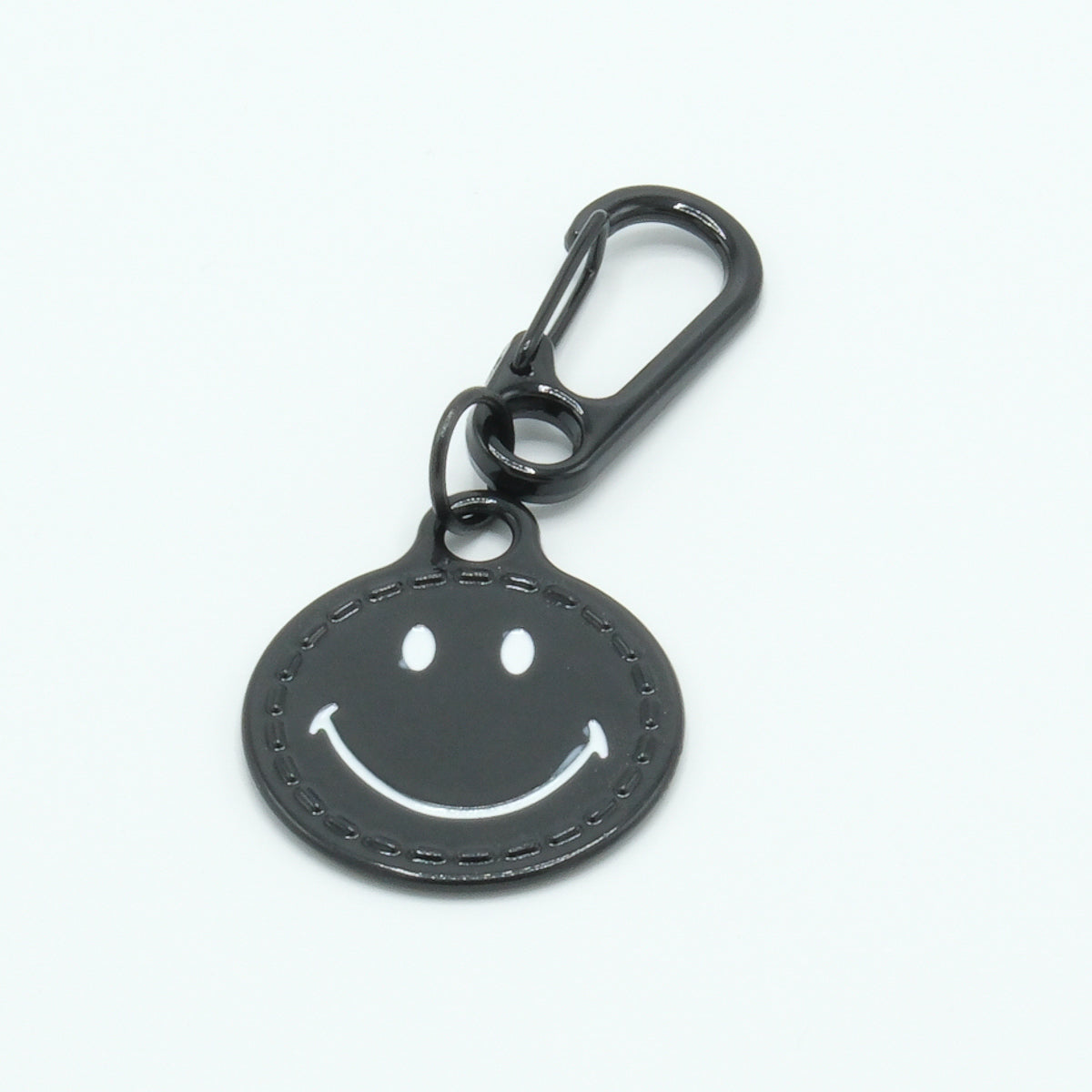 Sleutelhanger smiley zwart
