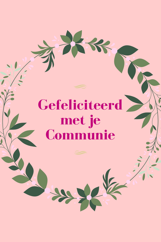 Kaart: Gefeliciteerd met je communie