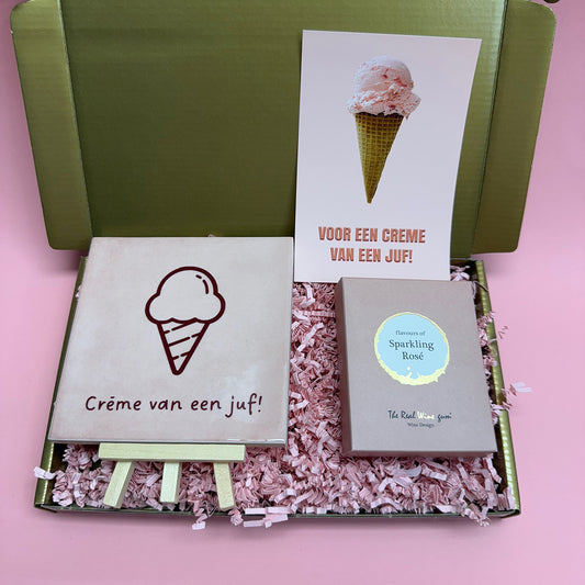 Cadeaubox: Voor een crème van een juf