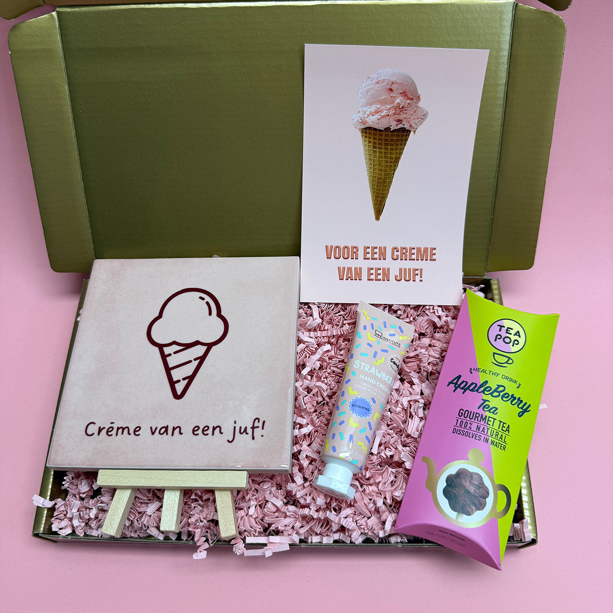Cadeaubox: Mijn juf is zoals crème