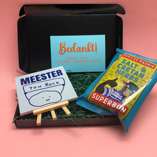 Cadeaubox: Bedankt meester!