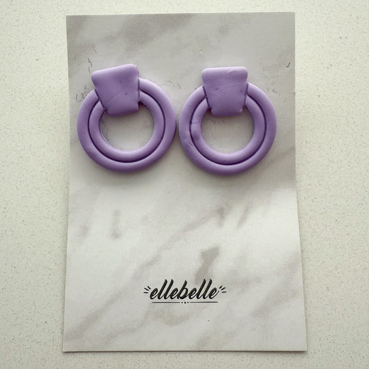 Oorbellen: Oorbel Modern Mollie lila