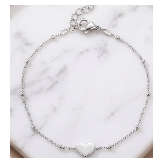Armband zilver met hartje