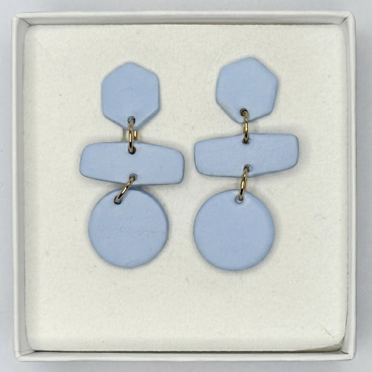 earring triple blue