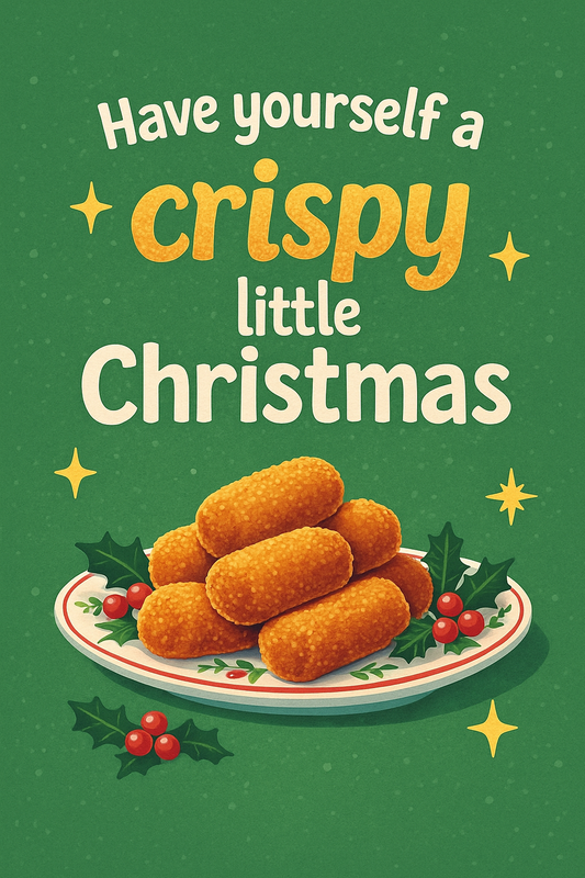 Kerstkaart: Have yorself a crispy little christmas