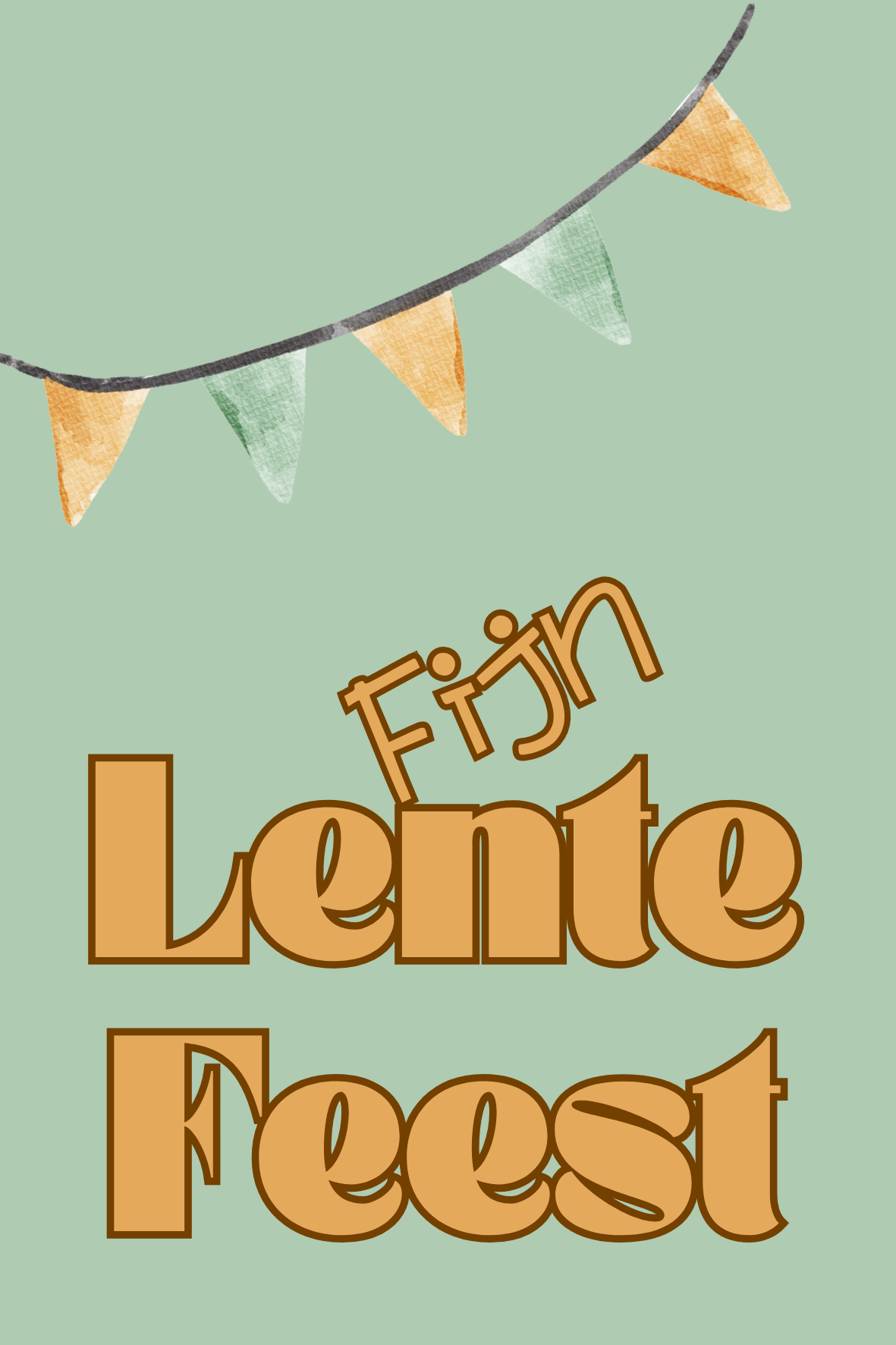 Kaart: Fijn Lentefeest (groen)