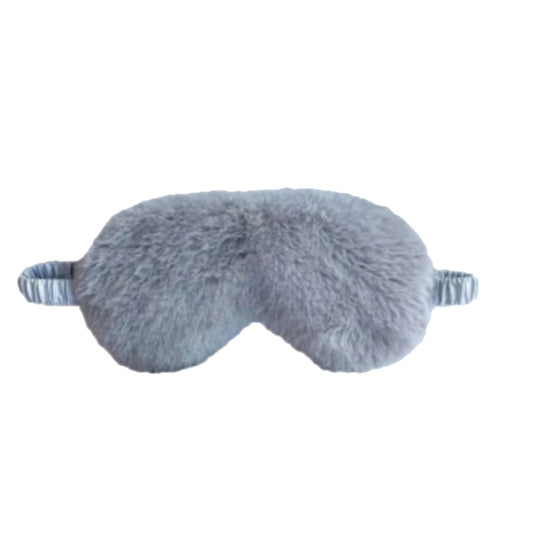 Slaapmasker fluffy grijs