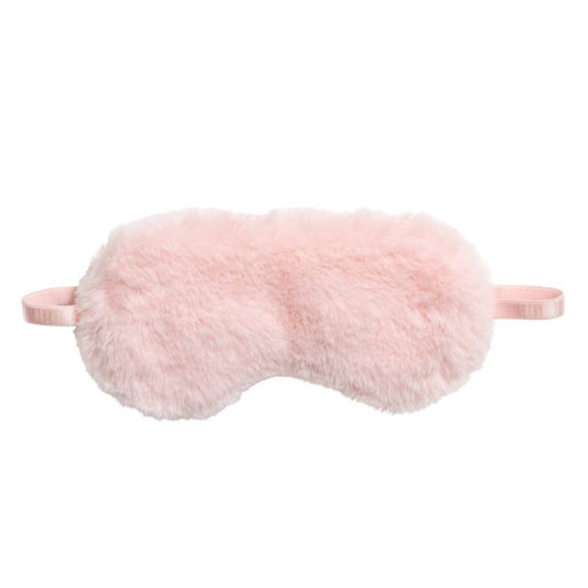 Slaapmasker fluffy zalmroze
