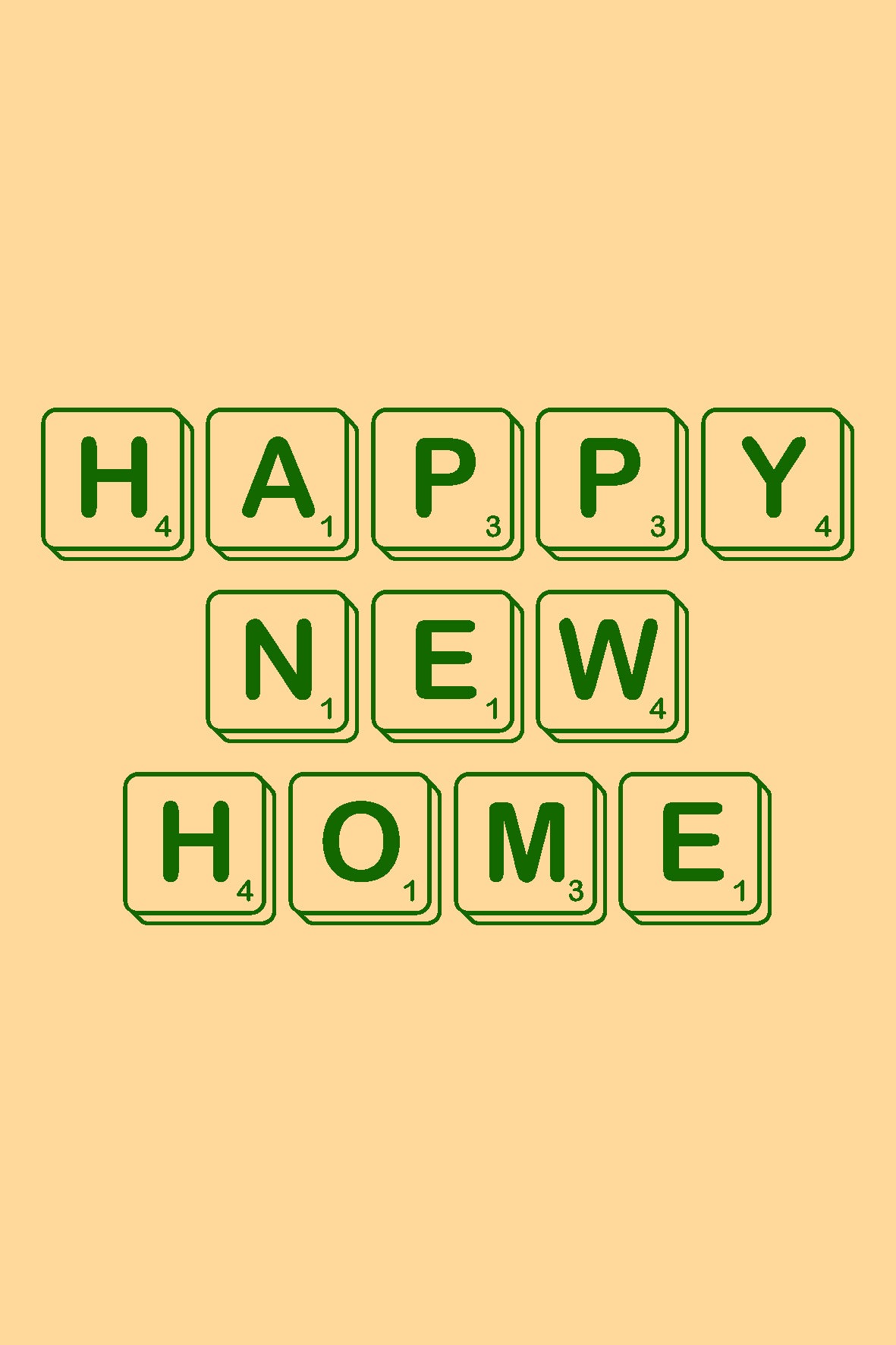 Happy New home (geel)