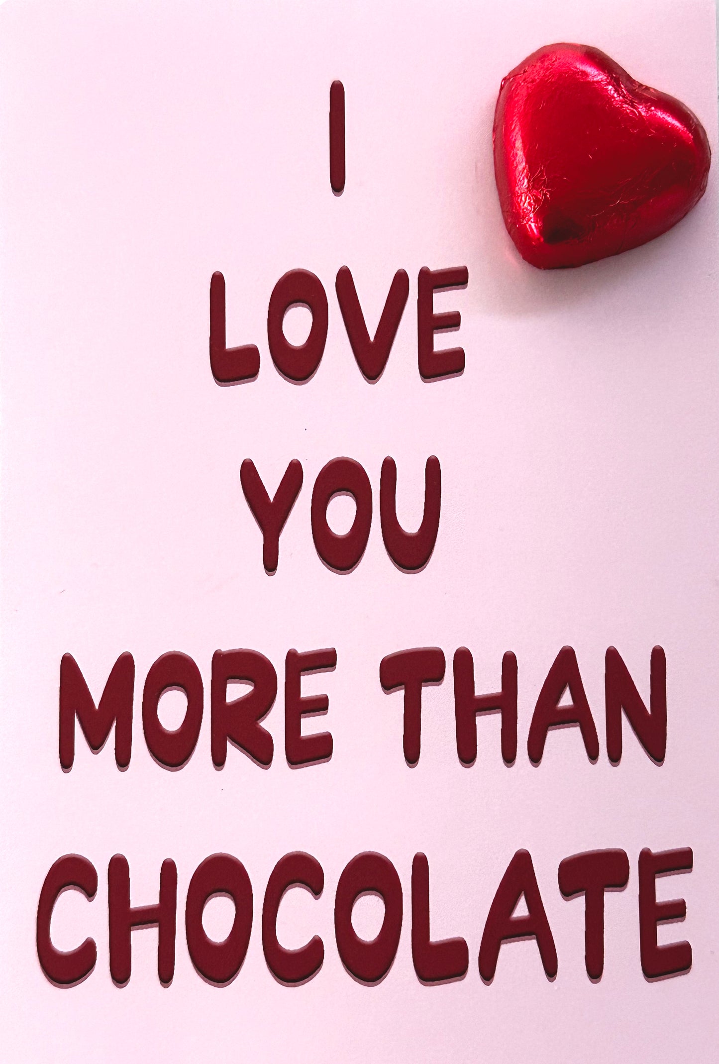 Kaart I love you more than chocolate