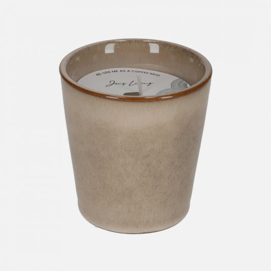 Mok kaars taupe