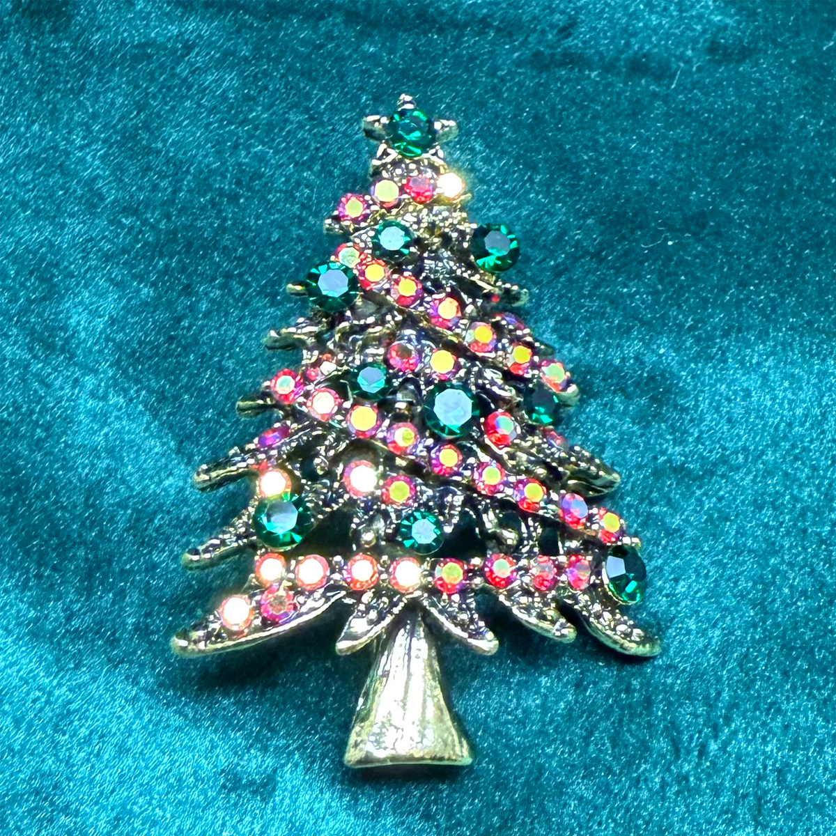 Kerstboom broche