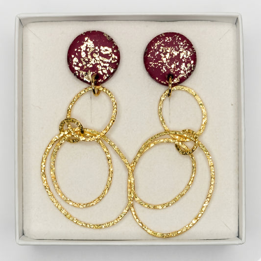 love and light earrings bordeaux