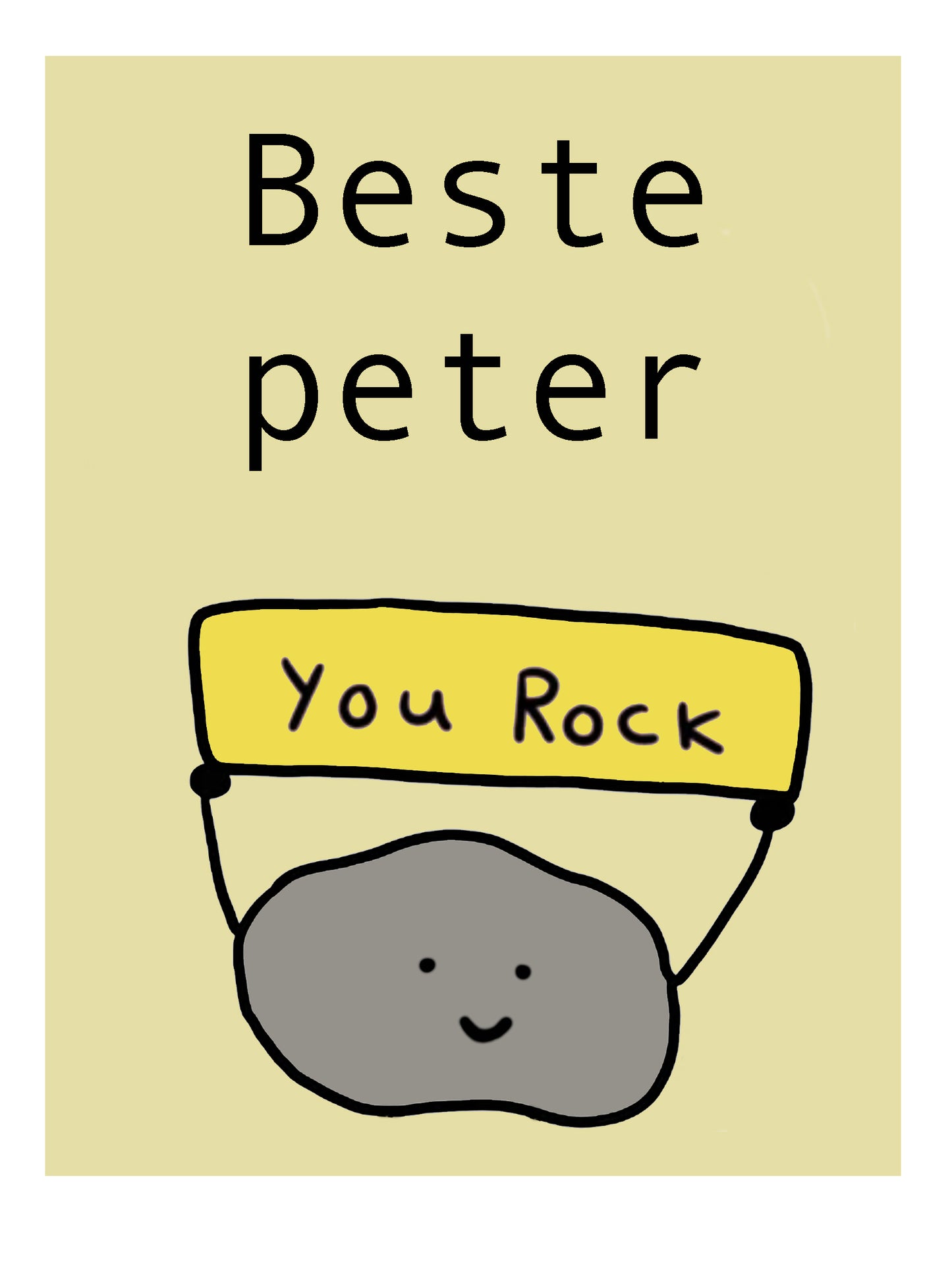 Kaart: Peter you rock