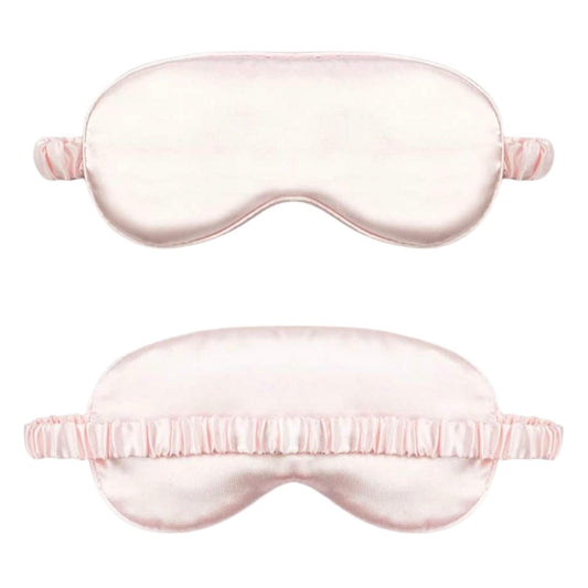 Slaapmasker zijde lichtroze