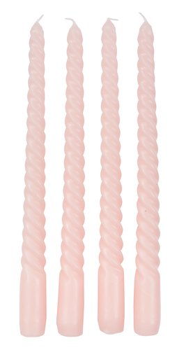 spiraal kaars roze