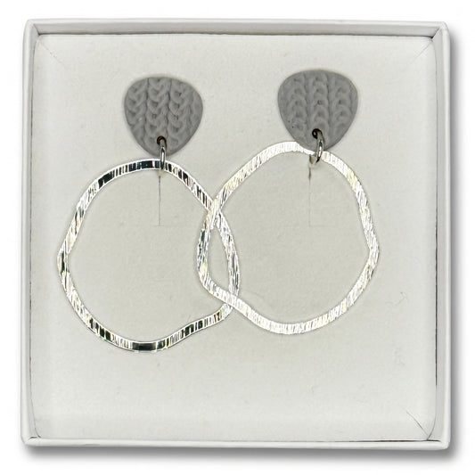 Textured loop grijs & zilver