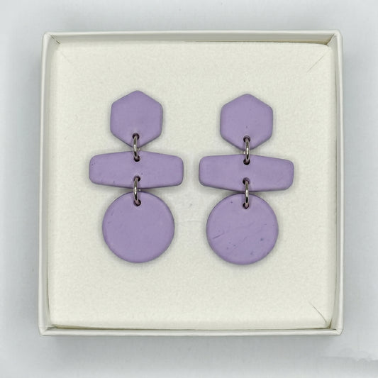 earring triple purple