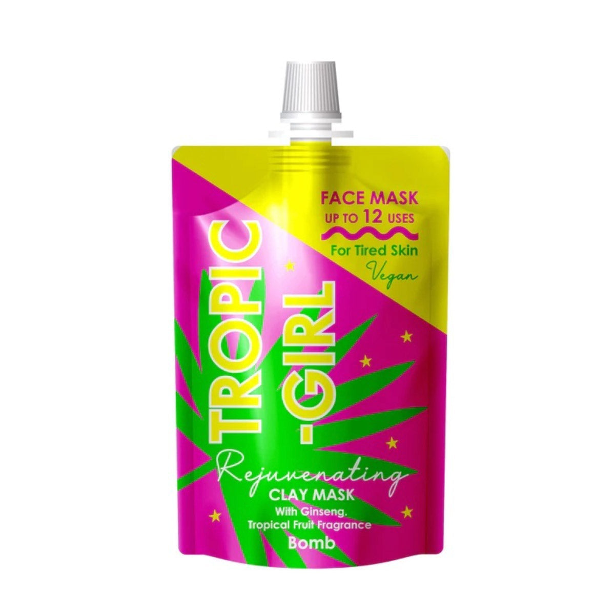 Tropical girl face mask