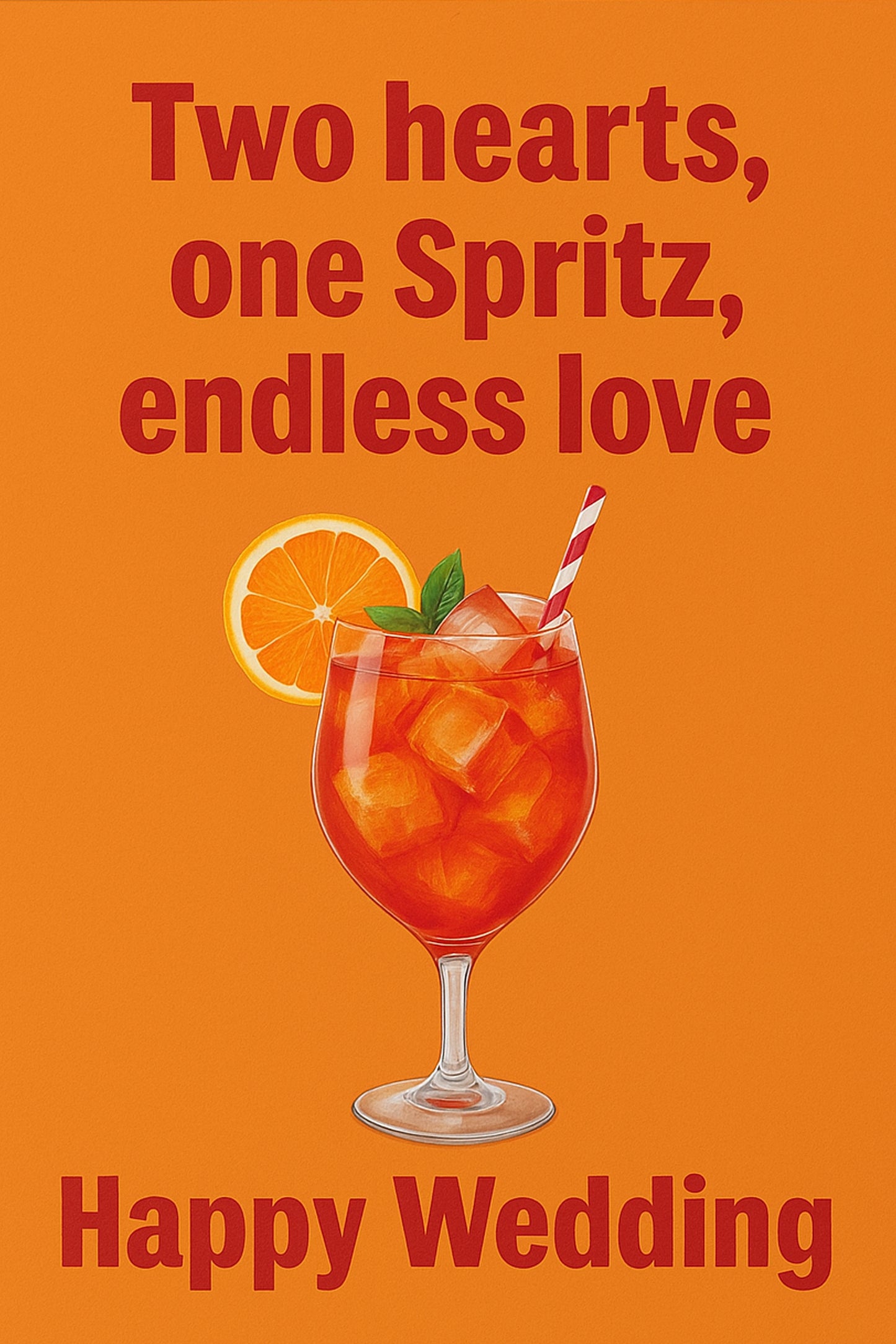 Kaart: Two hearts, one spritz, endless love