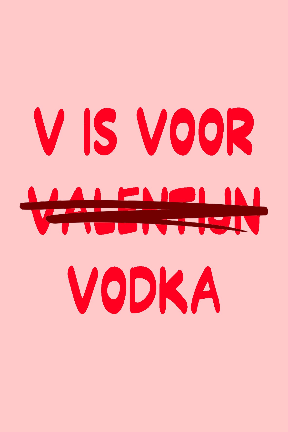 Kaart V is voor vodka